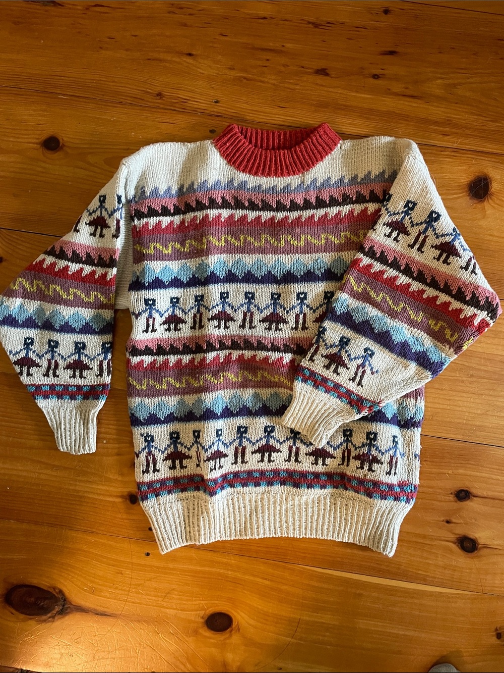 Handmade Multicolor Crewneck Sweater